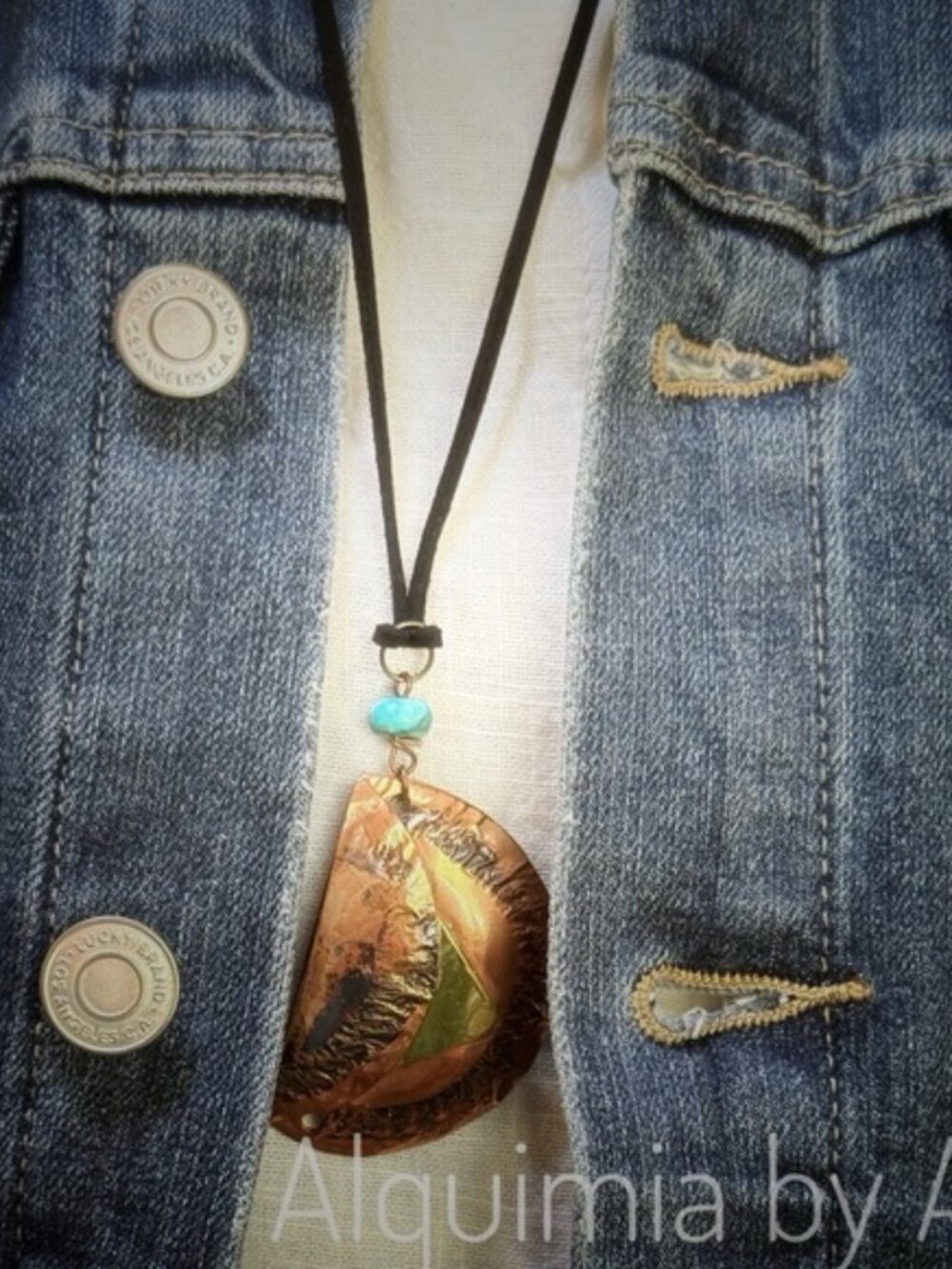 Jasper Pendant Necklace Southwestern Boho Style
